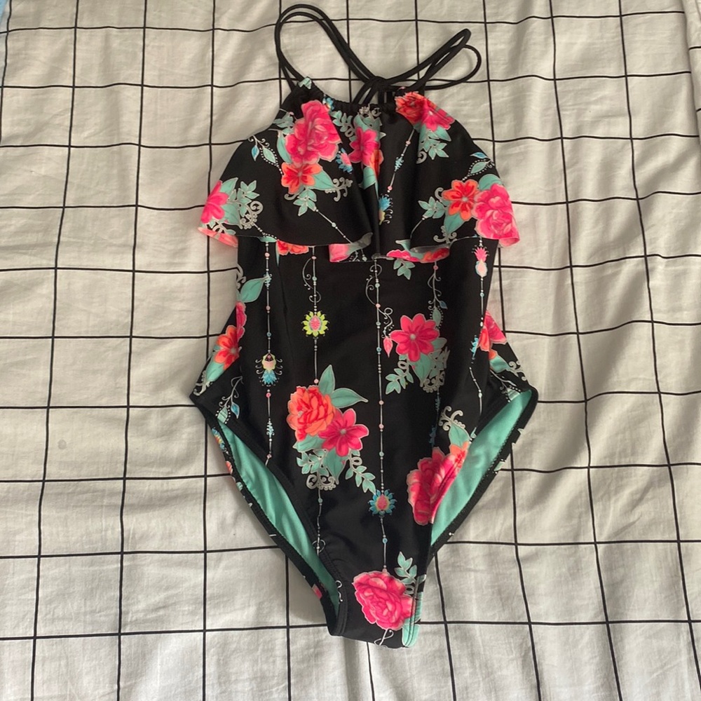 Floral one piece swimsuit